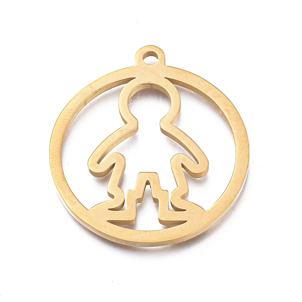 PandaHall Ion Plating(IP) 304 Stainless Steel Pendants, Manual Polishing, Ring with Boy, Golden, 28.5x25.5x1.5mm, Hole: 1.8mm 304 Stainless...
PandaHall Ion Plating(IP) 304 Stainless Steel Pendants, Manual Polishing, Ring with Boy, Golden, 28.5x25.5x1.5mm, Hole: 1.8mm 304 Stainless...
