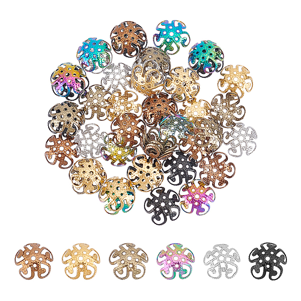 PandaHall Unicraftale 48Pcs 6 Colors 5-Petal 304 Stainless Steel Bead Caps, Mixed Color, 10~10.5x4~4.5mm, Hole: 0.6~1mm, 8pcs/color 304...
PandaHall Unicraftale 48Pcs 6 Colors 5-Petal 304 Stainless Steel Bead Caps, Mixed Color, 10~10.5x4~4.5mm, Hole: 0.6~1mm, 8pcs/color 304...
