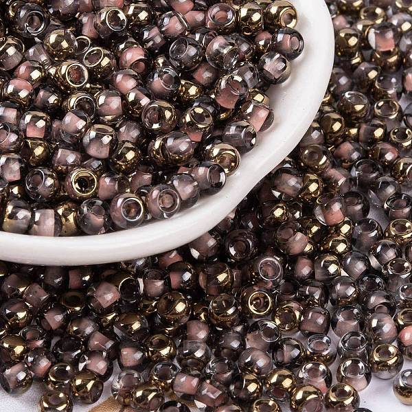 PandaHall Glass Seed Beads, Inside Colours, Half Gilded Plated, Round, Rosy Brown, 4x3mm, Hole: 1.2mm, 6428pcs/pound Glass
PandaHall Glass Seed Beads, Inside Colours, Half Gilded Plated, Round, Rosy Brown, 4x3mm, Hole: 1.2mm, 6428pcs/pound Glass