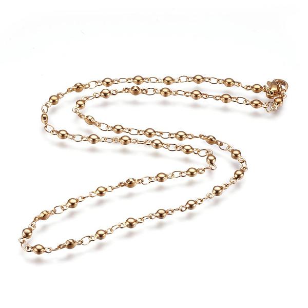 PandaHall 304 Stainless Steel Chain Necklaces, with Lobster Claw Clasps, Ion Plating (IP), Flat Round, Golden, 17.9 inch(45.5cm) 304...
PandaHall 304 Stainless Steel Chain Necklaces, with Lobster Claw Clasps, Ion Plating (IP), Flat Round, Golden, 17.9 inch(45.5cm) 304...