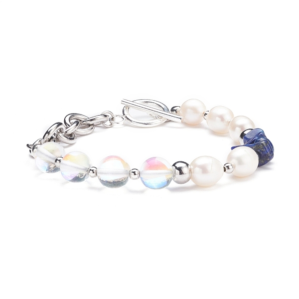 PandaHall Natural Lapis Lazuli(Dyed) & Synthetic Moonstone & Pearl Beaded Bracelet, Gemstone Jewelry for Women, 7-7/8 inch(20cm) Moonstone
PandaHall Natural Lapis Lazuli(Dyed) & Synthetic Moonstone & Pearl Beaded Bracelet, Gemstone Jewelry for Women, 7-7/8 inch(20cm) Moonstone