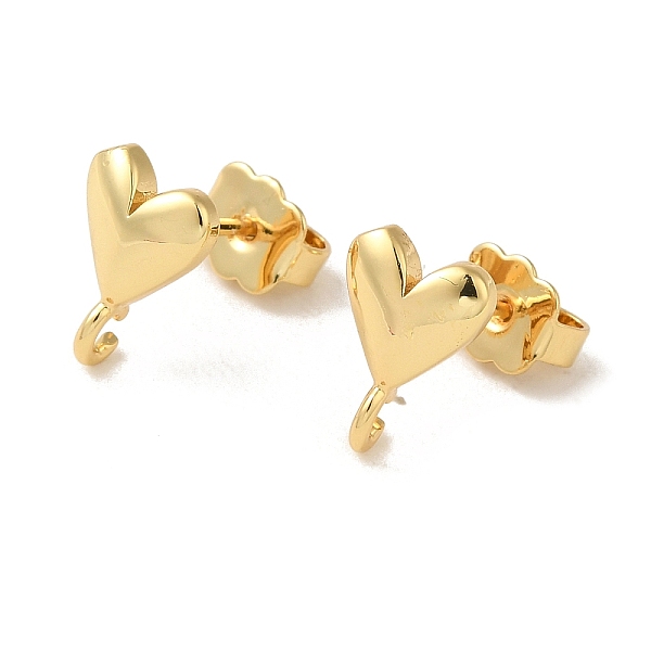 PandaHall Rack Plating Brass Studs Earrings Findings, Long-Lasting, Lead Free & Cadmium Free, Heart, Real 18K Gold Plated, 11x7.5mm, Hole...
PandaHall Rack Plating Brass Studs Earrings Findings, Long-Lasting, Lead Free & Cadmium Free, Heart, Real 18K Gold Plated, 11x7.5mm, Hole...