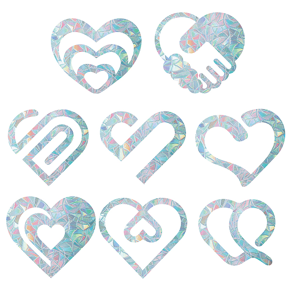 PandaHall Waterproof PVC Colored Laser Stained Window Film Adhesive Stickers, Electrostatic Window Stickers, Heart Pattern, 12cm, 16pcs/set...
PandaHall Waterproof PVC Colored Laser Stained Window Film Adhesive Stickers, Electrostatic Window Stickers, Heart Pattern, 12cm, 16pcs/set...