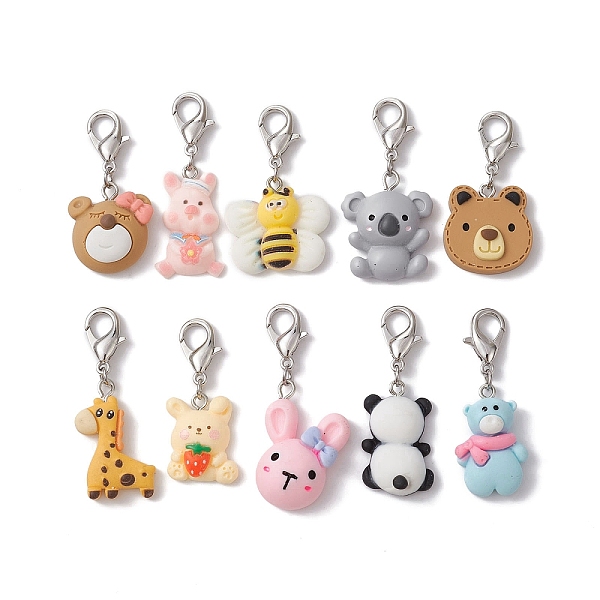 PandaHall Animal Theme Resin Pendant Decorations, with Zinc Alloy Lobster Claw Clasps, Mixed Shapes, Mixed Color, 38~44mm Resin Mixed Shapes..., Multicolor
PandaHall Animal Theme Resin Pendant Decorations, with Zinc Alloy Lobster Claw Clasps, Mixed Shapes, Mixed Color, 38~44mm Resin Mixed Shapes..., Multicolor
