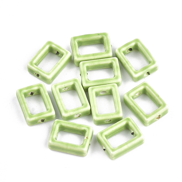 PandaHall Handmade Porcelain Bead Frames, Bright Glazed Porcelain, Rectangle, Light Green, 16.5x12.5x5.5mm, Hole: 2mm Porcelain Rectangle...
PandaHall Handmade Porcelain Bead Frames, Bright Glazed Porcelain, Rectangle, Light Green, 16.5x12.5x5.5mm, Hole: 2mm Porcelain Rectangle...
