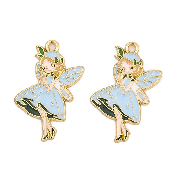 PandaHall Rack Plating Alloy Enamel Pendants, Golden, Angel Charm, Light Sky Blue, 30x20x1.5mm, Hole: 1.8mm Alloy+Enamel Angel & Fairy
PandaHall Rack Plating Alloy Enamel Pendants, Golden, Angel Charm, Light Sky Blue, 30x20x1.5mm, Hole: 1.8mm Alloy+Enamel Angel & Fairy