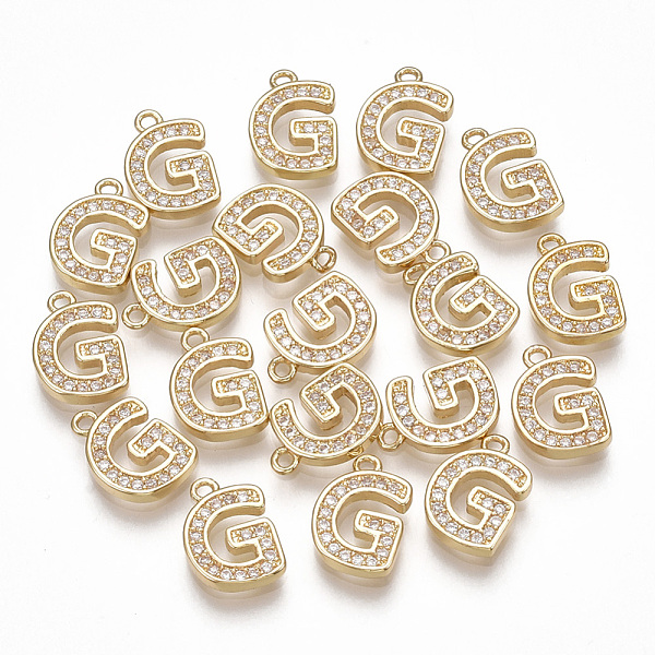 PandaHall Brass Cubic Zirconia Charms, Letter, Clear, Real 18K Gold Plated, Letter.G, 10.5x7.5x1.5mm, Hole: 1mm Brass+Cubic Zirconia Letter...
PandaHall Brass Cubic Zirconia Charms, Letter, Clear, Real 18K Gold Plated, Letter.G, 10.5x7.5x1.5mm, Hole: 1mm Brass+Cubic Zirconia Letter...