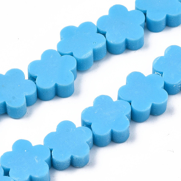 PandaHall Handmade Polymer Clay Bead Strands, Flower, Deep Sky Blue, 9~10x9~10x4~4.5mm, Hole: 1.6mm, about 36~40pcs/strand, 13.58 inch~14.57...
PandaHall Handmade Polymer Clay Bead Strands, Flower, Deep Sky Blue, 9~10x9~10x4~4.5mm, Hole: 1.6mm, about 36~40pcs/strand, 13.58 inch~14.57...