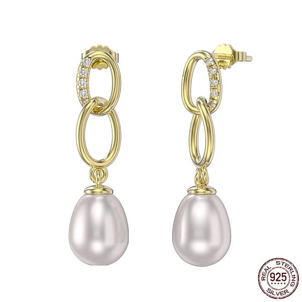 PandaHall 925 Sterling Silver Stud Earrings, Oval Pearl Dangle Earrings for Women, with S925 Stamp, Real 14K Gold Plated, 29mm Sterling...
PandaHall 925 Sterling Silver Stud Earrings, Oval Pearl Dangle Earrings for Women, with S925 Stamp, Real 14K Gold Plated, 29mm Sterling...