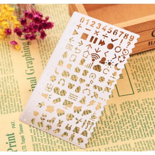 PandaHall Stainless Steel Drawing Stencil, Hollow Hand Accounts Ruler Templat, For DIY Scrapbooking, Stainless Steel Color, 125x75mm...
PandaHall Stainless Steel Drawing Stencil, Hollow Hand Accounts Ruler Templat, For DIY Scrapbooking, Stainless Steel Color, 125x75mm...