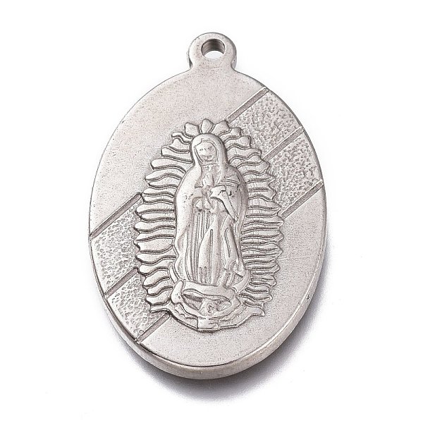 PandaHall 304 Stainless Steel Lady of Guadalupe Pendants, Oval with Virgin Mary, Stainless Steel Color, 35x21.5x3.5mm, Hole: 2mm 304...
PandaHall 304 Stainless Steel Lady of Guadalupe Pendants, Oval with Virgin Mary, Stainless Steel Color, 35x21.5x3.5mm, Hole: 2mm 304...
