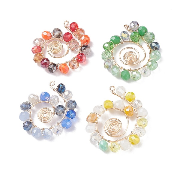 PandaHall Electroplate Glass Beads Pendants, with Eco-Friendly Copper Wire, Vortex, Mixed Color, 35x32x5mm, Hole: 1.4mm Glass Others..., Multicolor
PandaHall Electroplate Glass Beads Pendants, with Eco-Friendly Copper Wire, Vortex, Mixed Color, 35x32x5mm, Hole: 1.4mm Glass Others..., Multicolor