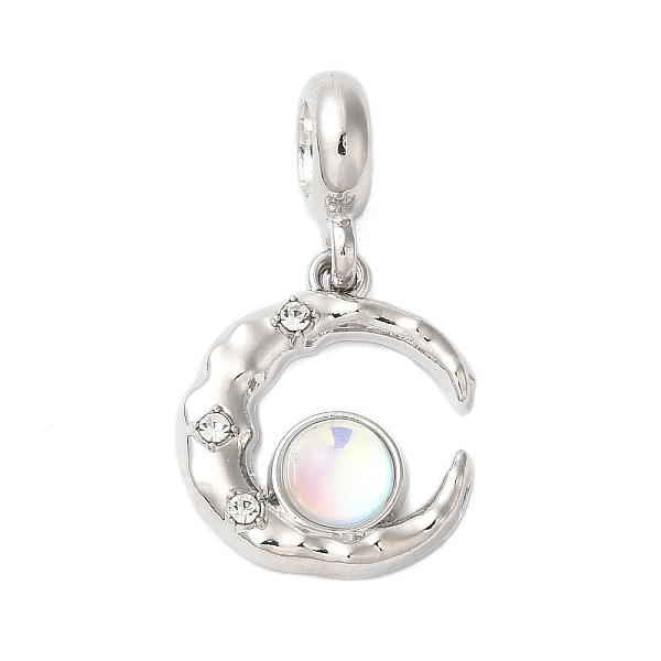 PandaHall Rack Plating Alloy Rhinestone Glass European Dangle Charms, Cadmium Free & Nickel Free & Lead Free, Moon, Platinum, 28mm, Hole...
PandaHall Rack Plating Alloy Rhinestone Glass European Dangle Charms, Cadmium Free & Nickel Free & Lead Free, Moon, Platinum, 28mm, Hole...
