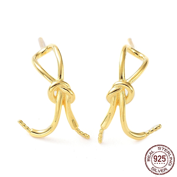 PandaHall 925 Sterling Silver Stud Earring, Knot, Real 18K Gold Plated, 13x10.5mm, Pin: 0.7mm Sterling Silver Others
PandaHall 925 Sterling Silver Stud Earring, Knot, Real 18K Gold Plated, 13x10.5mm, Pin: 0.7mm Sterling Silver Others