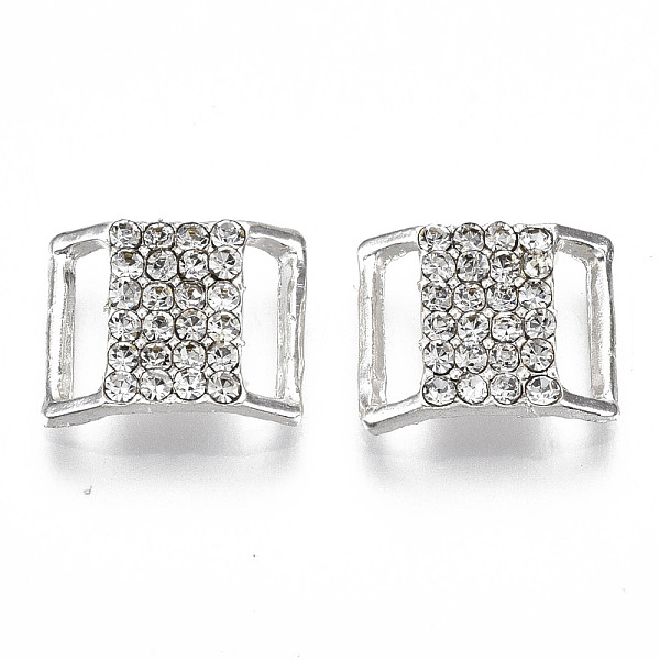 PandaHall Brass Buckles, with Rhinestone , Rectangle, Silver, Crystal, 12x15x4mm, Hole: 9.5x2.5mm Brass+Rhinestone Rectangle Clear
PandaHall Brass Buckles, with Rhinestone , Rectangle, Silver, Crystal, 12x15x4mm, Hole: 9.5x2.5mm Brass+Rhinestone Rectangle Clear