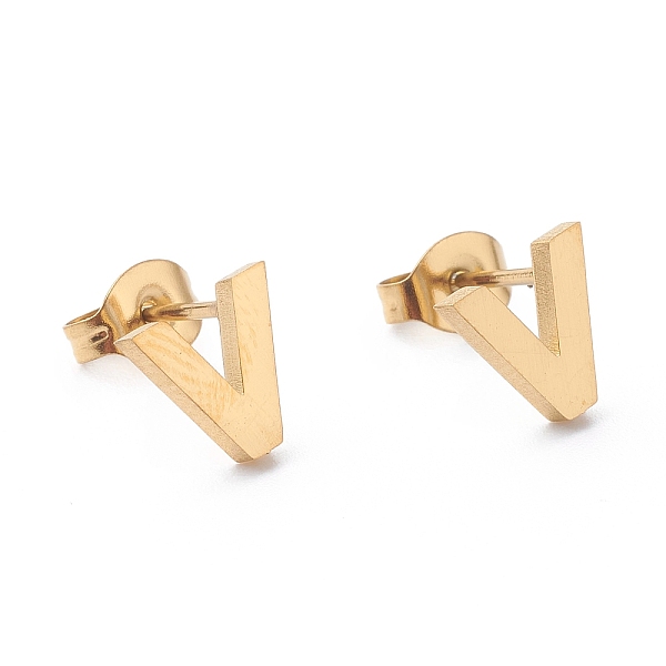PandaHall Ion Plating(IP) 304 Stainless Steel Stud Earrings, with Ear Nuts, Manual Polishing, Greek Alphabet, Letter.N, 7.5x8x1mm, Pin...
PandaHall Ion Plating(IP) 304 Stainless Steel Stud Earrings, with Ear Nuts, Manual Polishing, Greek Alphabet, Letter.N, 7.5x8x1mm, Pin...