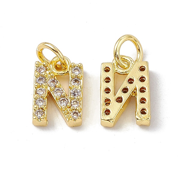 PandaHall Real 18K Gold Plated Brass Micro Pave Clear Cubic Zirconia Charms, with Jump Ring, Letter.N, 10.5x7x2.5mm, Hole: 3.4mm Brass+Cubic...
PandaHall Real 18K Gold Plated Brass Micro Pave Clear Cubic Zirconia Charms, with Jump Ring, Letter.N, 10.5x7x2.5mm, Hole: 3.4mm Brass+Cubic...