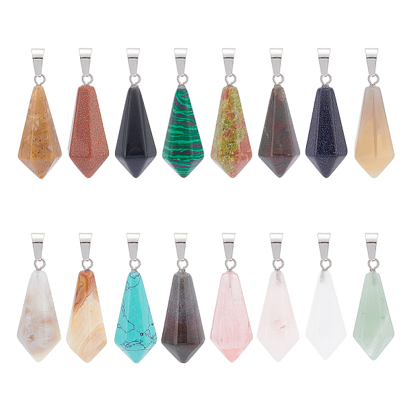 PandaHall UNICRAFTALE 16Pcs Synthetic Gemstone Pendant Gemstone Bicone Charms Crystal Bicone Charms Stone Necklace Pendants with Stainless...
PandaHall UNICRAFTALE 16Pcs Synthetic Gemstone Pendant Gemstone Bicone Charms Crystal Bicone Charms Stone Necklace Pendants with Stainless...