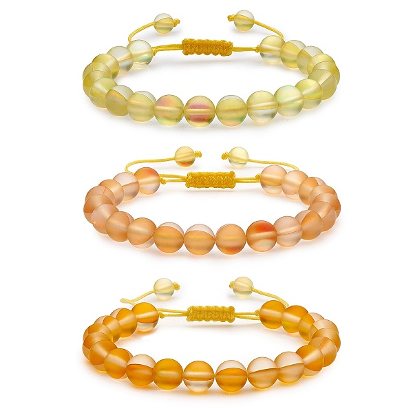 PandaHall 3Pcs Round Synthetic Moonstone Braided Bead Bracelets, Gemstone Jewelry for Women, Yellow, Inner Diameter: 1-7/8~3-1/4 inch...
PandaHall 3Pcs Round Synthetic Moonstone Braided Bead Bracelets, Gemstone Jewelry for Women, Yellow, Inner Diameter: 1-7/8~3-1/4 inch...