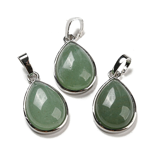 PandaHall Natural Green Aventurine Pendants, Teardrop Charms with Platinum Plated Brass Snap on Bails, 24x15x7.5mm, Hole: 4x8mm Green...
PandaHall Natural Green Aventurine Pendants, Teardrop Charms with Platinum Plated Brass Snap on Bails, 24x15x7.5mm, Hole: 4x8mm Green...