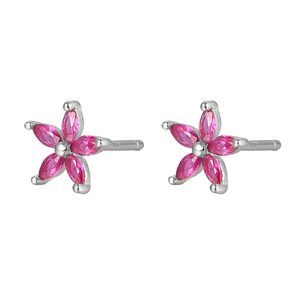 PandaHall Cubic Zirconia Flower Stud Earrings, Silver 925 Sterling Silver Post Earrings, Fuchsia, 7.2mm Cubic Zirconia Flower Pink
PandaHall Cubic Zirconia Flower Stud Earrings, Silver 925 Sterling Silver Post Earrings, Fuchsia, 7.2mm Cubic Zirconia Flower Pink