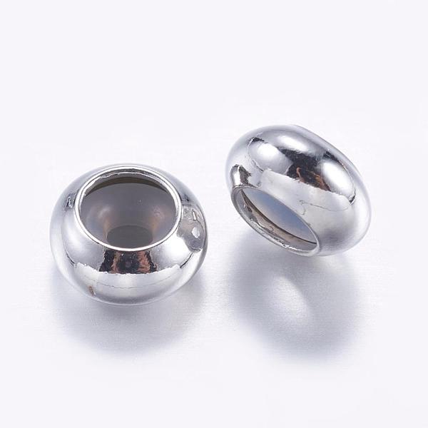 PandaHall Brass Beads, with Rubber Inside, Slider Beads, Stopper Beads, Rondelle, Platinum, 7x3.5mm, Hole: 2mm Brass Rondelle
PandaHall Brass Beads, with Rubber Inside, Slider Beads, Stopper Beads, Rondelle, Platinum, 7x3.5mm, Hole: 2mm Brass Rondelle