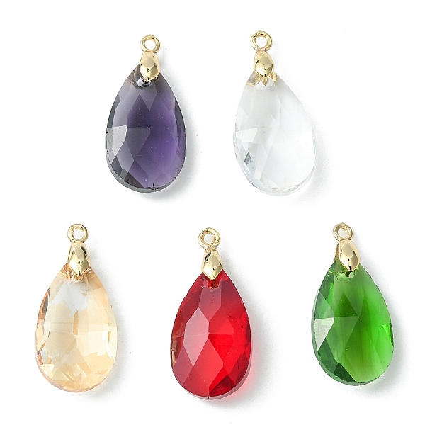 PandaHall Brass with Glass Pendants, Faceted Teardrop Charm, Mixed Color, 22x13x7mm, Hole: 1.4mm Brass+Glass Teardrop Multicolor
PandaHall Brass with Glass Pendants, Faceted Teardrop Charm, Mixed Color, 22x13x7mm, Hole: 1.4mm Brass+Glass Teardrop Multicolor