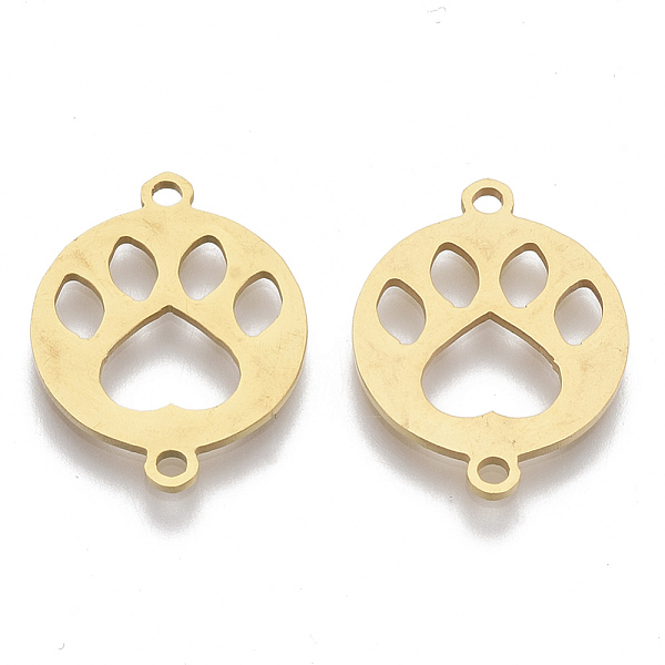 PandaHall 201 Stainless Steel Links connectors, Laser Cut Links, Flat Round with Paw Print, Golden, 20x15.5x1mm, Hole: 1.6mm 201 Stainless...
PandaHall 201 Stainless Steel Links connectors, Laser Cut Links, Flat Round with Paw Print, Golden, 20x15.5x1mm, Hole: 1.6mm 201 Stainless...