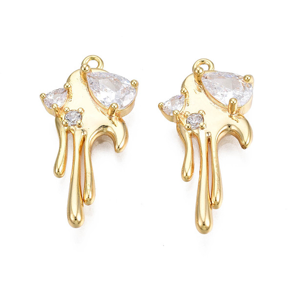 PandaHall Brass Micro Pave Cubic Zirconia Pendants, Real 18K Gold Plated, Melting Heart, Clear, 22.5x10.5x4mm, Hole: 1mm Brass+Cubic...
PandaHall Brass Micro Pave Cubic Zirconia Pendants, Real 18K Gold Plated, Melting Heart, Clear, 22.5x10.5x4mm, Hole: 1mm Brass+Cubic...