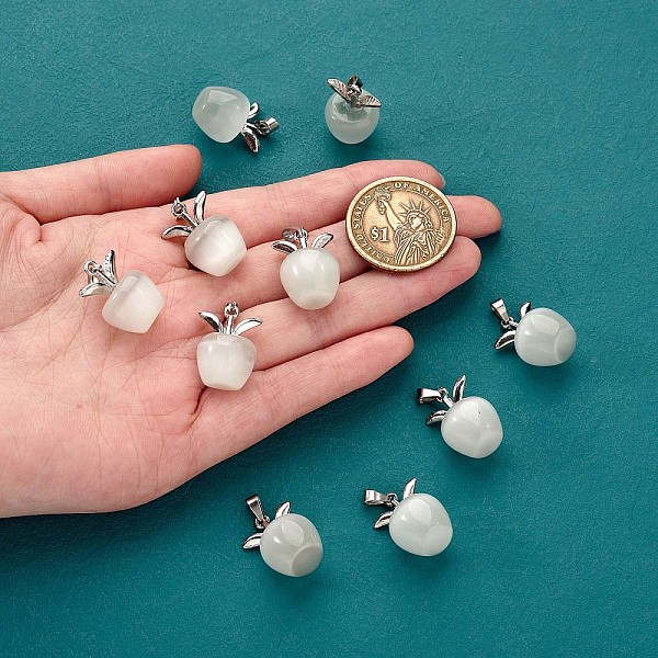 PandaHall 10Pcs Apple Gemstone Charm Pendant Crystal Quartz Healing Natural Stone Pendants Pink Silver Buckle for Jewelry Necklace Earring..., White
PandaHall 10Pcs Apple Gemstone Charm Pendant Crystal Quartz Healing Natural Stone Pendants Pink Silver Buckle for Jewelry Necklace Earring..., White