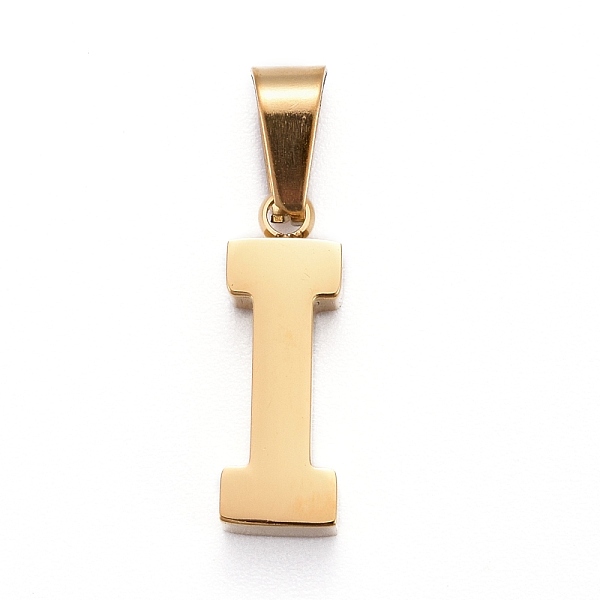 PandaHall Ion Plating(IP) 304 Stainless Steel Letter Pendants, Manual Polishing, Alphabet, Golden, Letter.I, 18.5x6x4mm, Hole: 7x3mm 304...
PandaHall Ion Plating(IP) 304 Stainless Steel Letter Pendants, Manual Polishing, Alphabet, Golden, Letter.I, 18.5x6x4mm, Hole: 7x3mm 304...