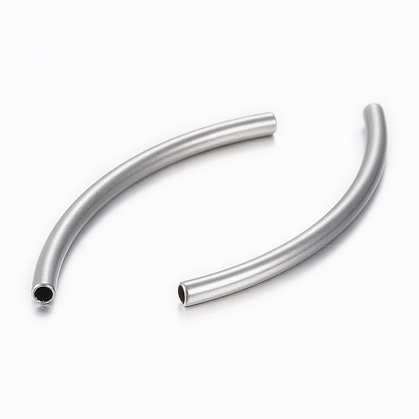 PandaHall 304 Stainless Steel Tube Beads, Curved, Stainless Steel Color, 50x3mm, Hole: 2mm 304 Stainless Steel Tube
PandaHall 304 Stainless Steel Tube Beads, Curved, Stainless Steel Color, 50x3mm, Hole: 2mm 304 Stainless Steel Tube