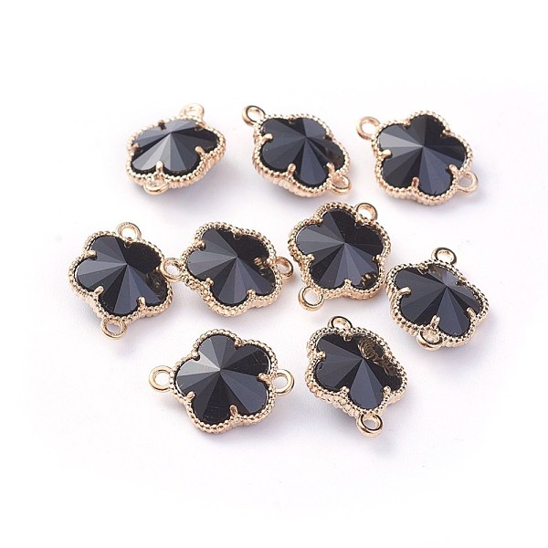 PandaHall Glass Links connectors, with Eco-Friendly Alloy Open Back Berzel Findings, Flower, Light Gold, Black, 15.5x12x5mm, Hole: 1.4mm...
PandaHall Glass Links connectors, with Eco-Friendly Alloy Open Back Berzel Findings, Flower, Light Gold, Black, 15.5x12x5mm, Hole: 1.4mm...