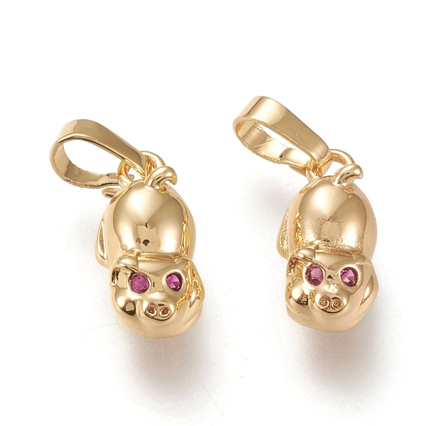 PandaHall Brass Micro Pave Cubic Zirconia Pendants, Long-lasting Plated, Pig, Hot Pink, Golden, 14x6x5mm, Hole: 6x3mm Brass+Cubic Zirconia...
PandaHall Brass Micro Pave Cubic Zirconia Pendants, Long-lasting Plated, Pig, Hot Pink, Golden, 14x6x5mm, Hole: 6x3mm Brass+Cubic Zirconia...