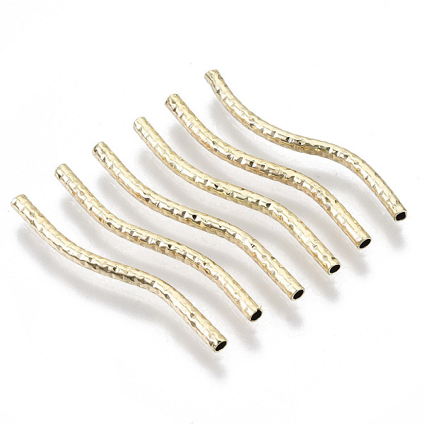 PandaHall Brass Curved Tube Beads, Curved Tube Noodle Beads, Fancy Cut, Nickel Free, Real 18K Gold Plated, 31x2mm, Hole: 1.2mm Brass Tube
PandaHall Brass Curved Tube Beads, Curved Tube Noodle Beads, Fancy Cut, Nickel Free, Real 18K Gold Plated, 31x2mm, Hole: 1.2mm Brass Tube