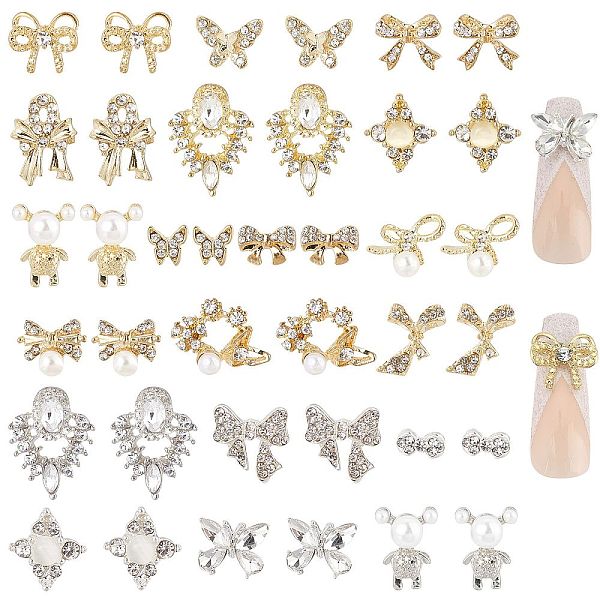 PandaHall 38Pcs 19 Styles Alloy Rhinestone Cabochons, Nail Art Decoration Accessories, Bowknot & Butterfly & Bear & Rhombus, Mixed Color...
PandaHall 38Pcs 19 Styles Alloy Rhinestone Cabochons, Nail Art Decoration Accessories, Bowknot & Butterfly & Bear & Rhombus, Mixed Color...