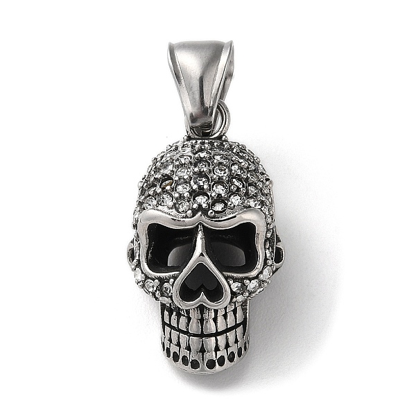 PandaHall 304 Stainless Steel Pendants, with Rhinestone, Antique Silver, Skull Charm, Crystal, 27.5x13.5x16.5mm, Hole: 9x4mm Stainless..., Clear
PandaHall 304 Stainless Steel Pendants, with Rhinestone, Antique Silver, Skull Charm, Crystal, 27.5x13.5x16.5mm, Hole: 9x4mm Stainless..., Clear