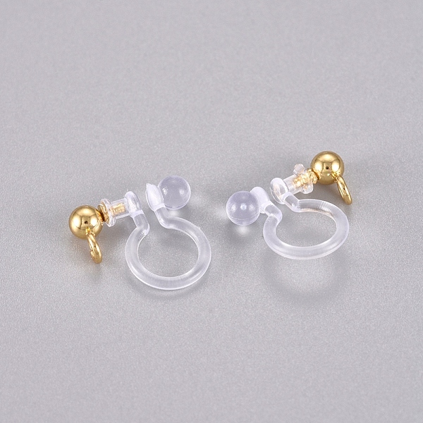 PandaHall 304 Stainless Steel and Plastic Clip-on Earring Findings, Real 18K Gold Plated, 11x11x3mm, Hole: 1.8mm 304 Stainless Steel Clear
PandaHall 304 Stainless Steel and Plastic Clip-on Earring Findings, Real 18K Gold Plated, 11x11x3mm, Hole: 1.8mm 304 Stainless Steel Clear