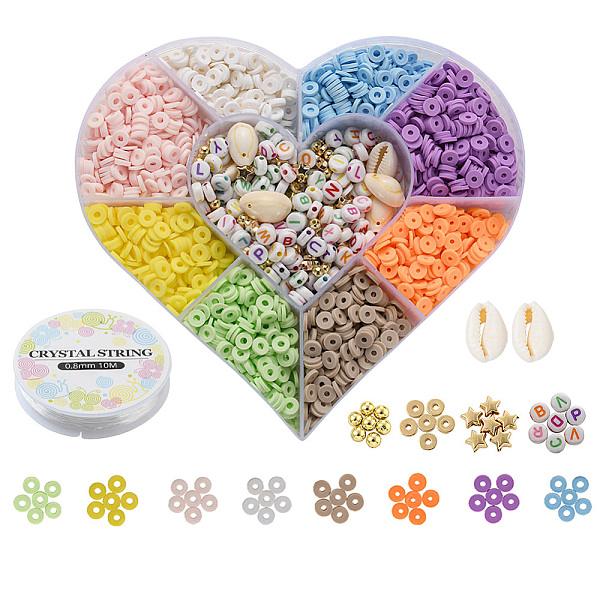 PandaHall DIY Sufer heishi Bracelet Making Kit, Including Disc/Flat Round Polymer Clay Beads, ABS & CCB Plastic Beads, Letter Acrylic &..., Multicolor
PandaHall DIY Sufer heishi Bracelet Making Kit, Including Disc/Flat Round Polymer Clay Beads, ABS & CCB Plastic Beads, Letter Acrylic &..., Multicolor