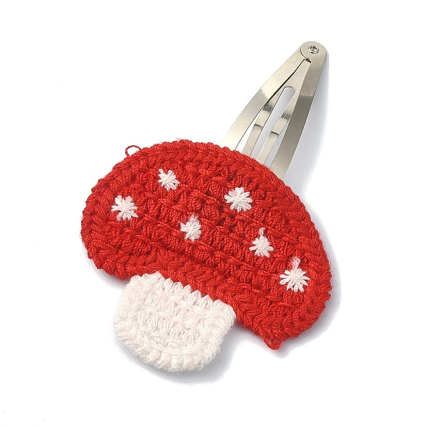 PandaHall Handmade Cotton Knitting Ornament Iron Snap Hair Clips for Girls, Mushroom, 85x55x3.5mm Cotton Mushroom
PandaHall Handmade Cotton Knitting Ornament Iron Snap Hair Clips for Girls, Mushroom, 85x55x3.5mm Cotton Mushroom