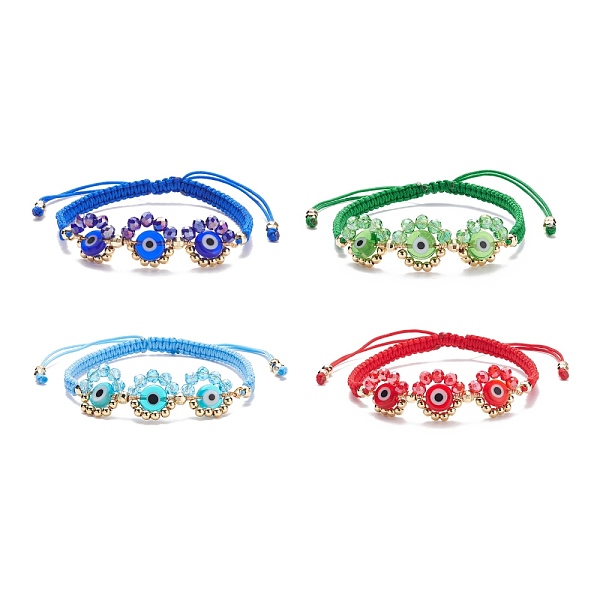 PandaHall 4Pcs 4 Colors Wire Wrapped Flower with Evil Eye Braided Bead Bracelet, Lucky Protection Jewelry for Women, Mixed Color, Inner..., Multicolor
PandaHall 4Pcs 4 Colors Wire Wrapped Flower with Evil Eye Braided Bead Bracelet, Lucky Protection Jewelry for Women, Mixed Color, Inner..., Multicolor