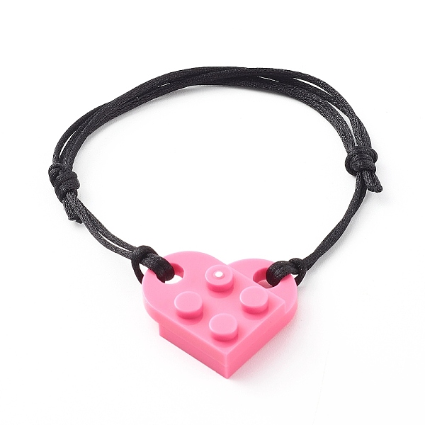 PandaHall Resin Building Blocks Link Bracelets, with Adjustable Nylon Cord , Heart, Hot Pink, Inner Diameter: 1-3/4~3-1/4 inch(4.6~8.3cm)...
PandaHall Resin Building Blocks Link Bracelets, with Adjustable Nylon Cord , Heart, Hot Pink, Inner Diameter: 1-3/4~3-1/4 inch(4.6~8.3cm)...