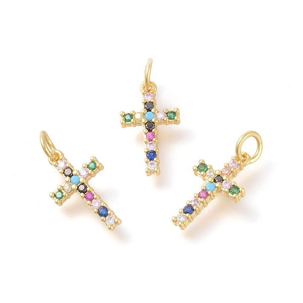 PandaHall Brass Micro Pave Cubic Zirconia Pendants, Cross, Colorful, Golden, 16x9x2mm, Hole: 3mm Brass+Cubic Zirconia Cross
PandaHall Brass Micro Pave Cubic Zirconia Pendants, Cross, Colorful, Golden, 16x9x2mm, Hole: 3mm Brass+Cubic Zirconia Cross