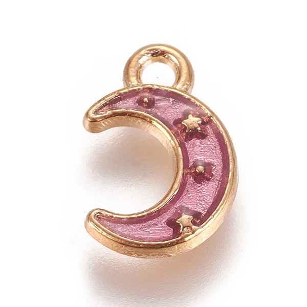 PandaHall Zinc Alloy Pendants, with Enamel, Moon with Star, Light Gold, Violet, 11.5x7.5x1.5mm, Hole: 1.4mm Alloy+Enamel Moon Purple
PandaHall Zinc Alloy Pendants, with Enamel, Moon with Star, Light Gold, Violet, 11.5x7.5x1.5mm, Hole: 1.4mm Alloy+Enamel Moon Purple