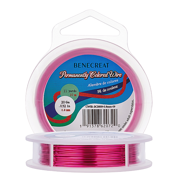 PandaHall BENECREAT Copper Wire for Jewelry Making, Camellia, 20 Gauge, 0.8mm, about 10m/roll Copper Round Pink
PandaHall BENECREAT Copper Wire for Jewelry Making, Camellia, 20 Gauge, 0.8mm, about 10m/roll Copper Round Pink