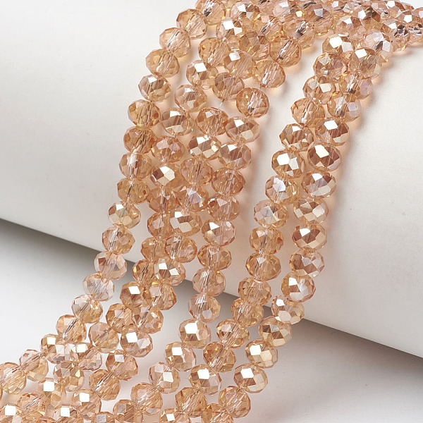 PandaHall Electroplate Glass Beads Strands, Half Plated, Rainbow Plated, Faceted, Rondelle, Sandy Brown, 4x3mm, Hole: 0.4mm, about...
PandaHall Electroplate Glass Beads Strands, Half Plated, Rainbow Plated, Faceted, Rondelle, Sandy Brown, 4x3mm, Hole: 0.4mm, about...