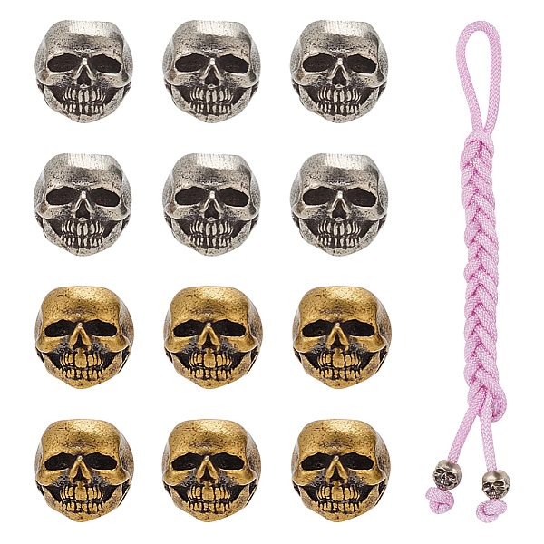 PandaHall 12Pcs 2 Colors Outdoor EDC Tool Brass Parachute Rope European Beads, Large Hole Beads, Skull, Antique Bronze & Antique Silver...
PandaHall 12Pcs 2 Colors Outdoor EDC Tool Brass Parachute Rope European Beads, Large Hole Beads, Skull, Antique Bronze & Antique Silver...