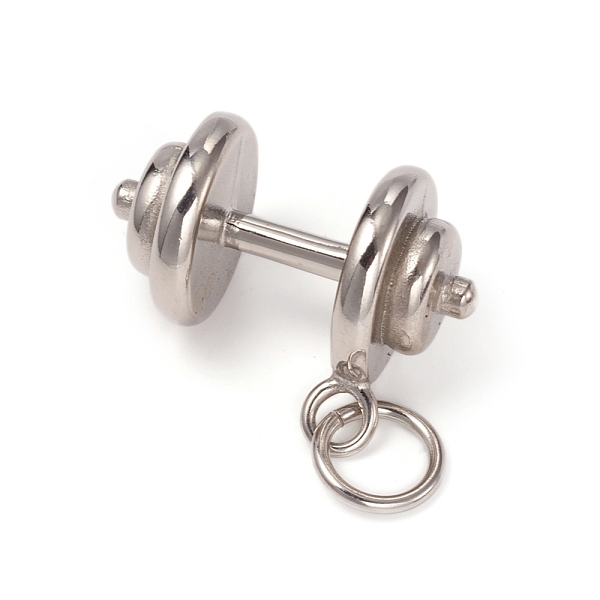 PandaHall 304 Stainless Steel Pendants, Sports Charms, with Jump Ring, Dumbbell, Stainless Steel Color, 22.5x29x16mm, Jump Ring: 10x1.5mm...
PandaHall 304 Stainless Steel Pendants, Sports Charms, with Jump Ring, Dumbbell, Stainless Steel Color, 22.5x29x16mm, Jump Ring: 10x1.5mm...