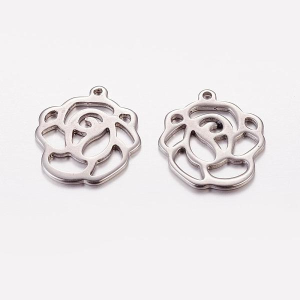 PandaHall Original Color Flower Rose Charms 201 Stainless Steel Pendants, 16x15x1mm, Hole: 1mm 201 Stainless Steel Flower
PandaHall Original Color Flower Rose Charms 201 Stainless Steel Pendants, 16x15x1mm, Hole: 1mm 201 Stainless Steel Flower