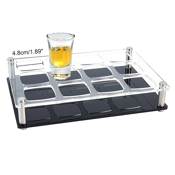 PandaHall 12-Hole Acrylic Wine Glass Organizer Holder, Goblet Serving Tray Rack, Rectangle, Clear, Finished Product: 18x25x4cm, Inner...
PandaHall 12-Hole Acrylic Wine Glass Organizer Holder, Goblet Serving Tray Rack, Rectangle, Clear, Finished Product: 18x25x4cm, Inner...